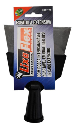 Espatula Lixaflex Aco Inox Cabo Plastico Extensivel -115mm