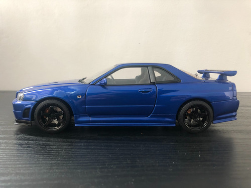 Nissan Gtr R34 Nismo S-tune 1:18 Autoart (customizada) Azul (Usado)