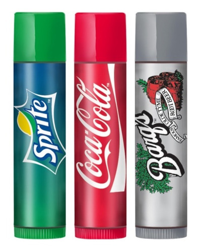 Lip Smacker Coca-cola, Sprite, Barq's · Bálsamo Labial 3pack