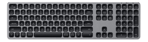 Teclado bluetooth Satechi Metallic Series ST-AMBK QWERTY inglés UK color gris espacial