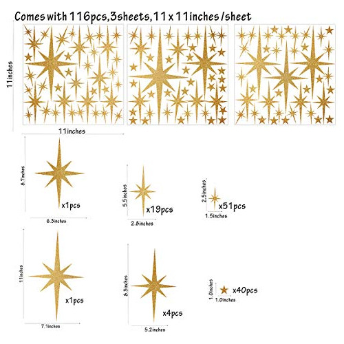 Pegatinas De Pared De Estrellas Habitación De Niñas (...
