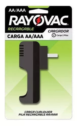 Cargador de pilas 4 AA / 4 AAA con 2 pilas recargables AA Rayovac