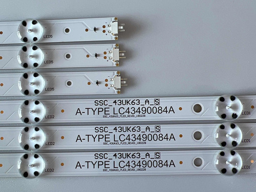 Tiras Leds Lg 43un7100pua Ssc_43uk63_7led_rev01_180228 Hp* (Usado)