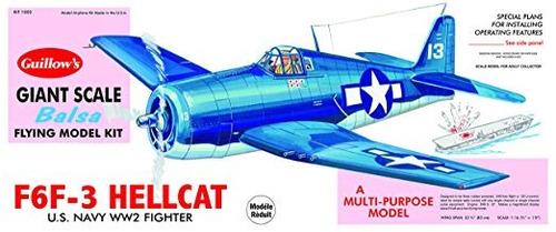 Kit De Grumman F6f-3 Hellcat Modelo De Guillow