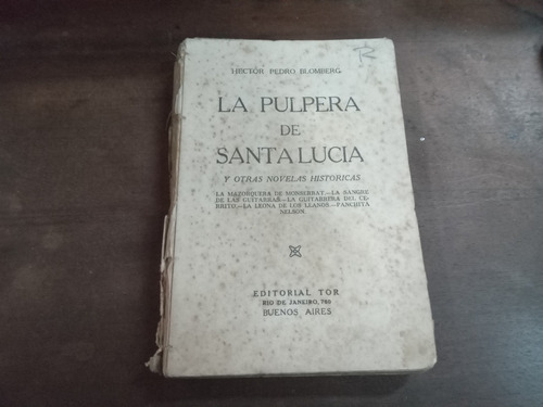 Libro La Pulpera De Santa Lucia Y Otras Novelas Historicas