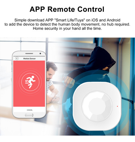 Sensor De Movimiento Wifi Pir Inalámbrico Detector Infrarroj