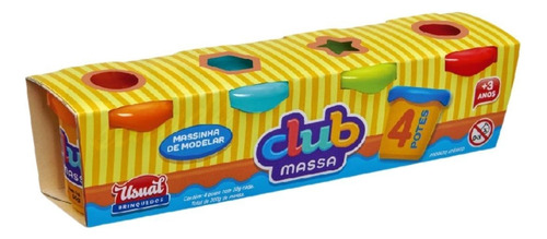 Kit De Massinhas De Modelar Usual Com 4 Potinhos De Massinha