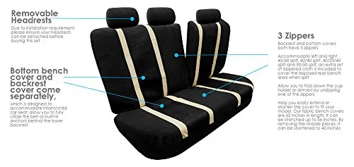 Juego Completo De Fundas De Asiento Deportivas De Fh Group C