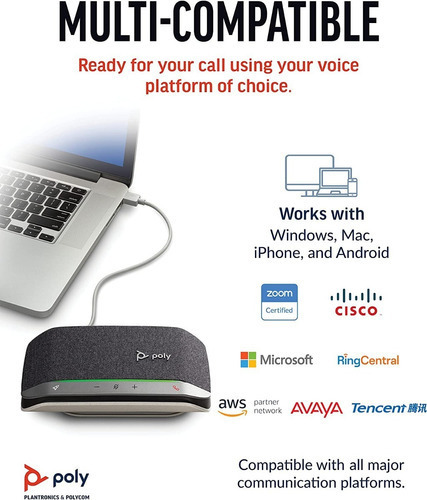Poly Sync 20 Usb-a Viva-voz Bluetooth Plantronics Preto