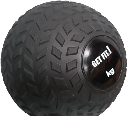 Mancuerna Hexagonal Engomada 1kg Get Fit Pesa Goma Color Negro