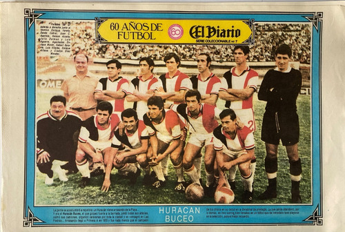 Huracán Buceo 1968 Poster, 60 Años De Fútbol Ez2c