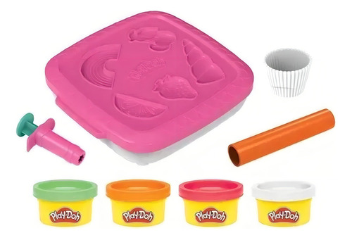Set De Juego Pastelitos Play Doh Color Rosa