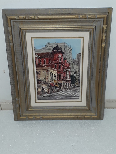 2205- Marcos Zechetto Ost 42x52cm C/moldura. Rua Do Triunfo (Usado)