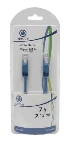 Cable Ethernet Cat 5e Spectra Azul 2.13 Mts (7ft)