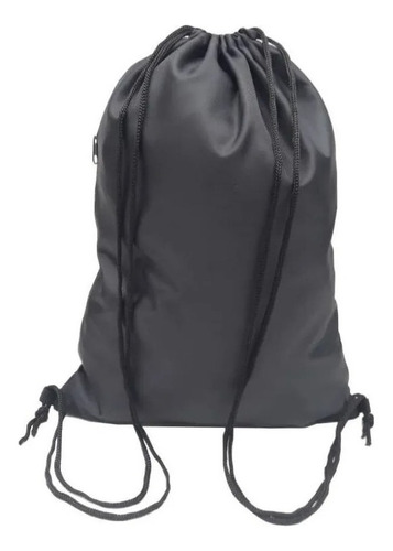 Bolsa Mochila Sacola Academia Impermeável Costas Ajustável Cor Preto