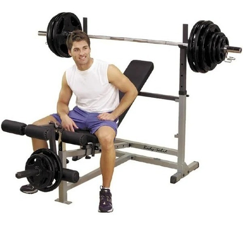 Body Solid Gdib46lp4 Powercenter Combo Bench Package