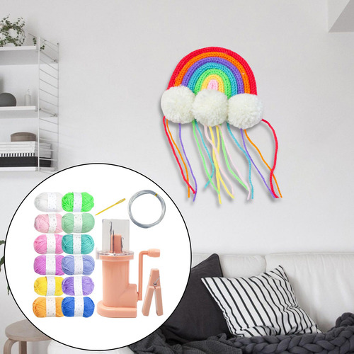 Easy Knitter Latch Hook Yarn Hilo De 12 Colores Rosa