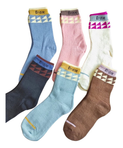 Medias Tèrmicas De Algodòn 1/2 Caña Crema 35-40