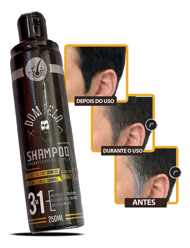 Shampoo Tonalizante Black For Men P/ Cabelos Grisalhos 250ml