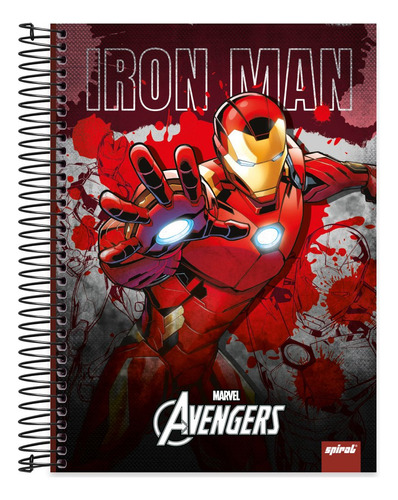 Caderno Universitário Capa Dura 10x1 160 Folhas Avengers
