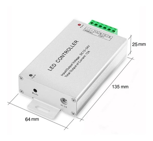 Imagen 3 de 8 de Controlador Rgb Remoto Radio Frecuencia 10mt Pack X 2