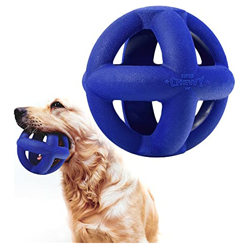 Superchewy Tough Dog Cage Ball Juguete | Garantía De Reempl