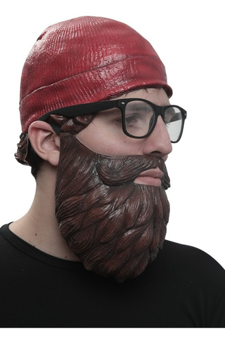 Barba Y Peluca De Látex Leñador Disfraz Divertido Cosplay Color Marrón Barba de leñador