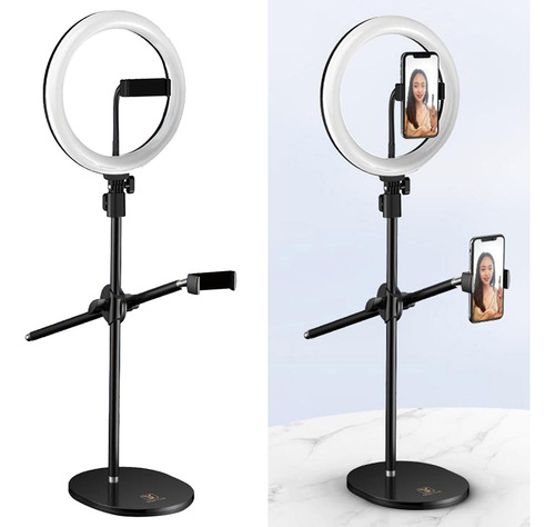 10 Pulgadas Led Selfie Soporte Para Teléfono Doble