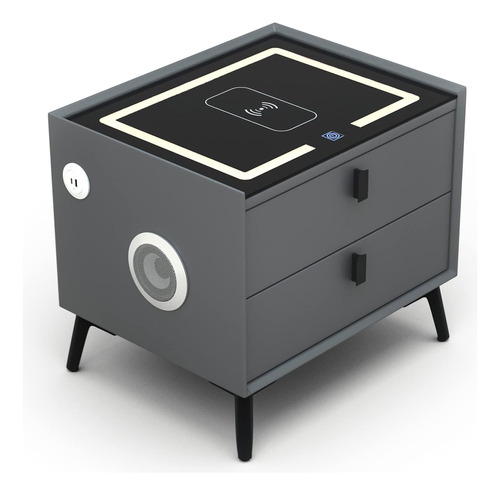 Smart Nightstands With Wireless Charging Station, Usb Port,.