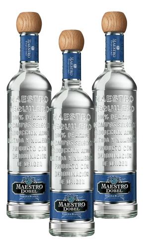 Pack De 3 Tequila Bco. 100% Maestro Dobel 700ml