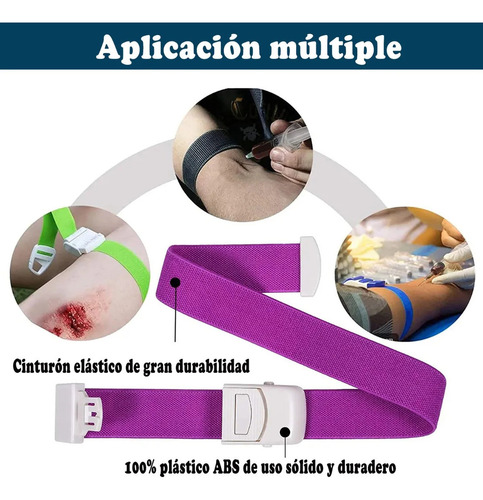 Avenix 20 Pzs Torniquete Medico Hebilla Correa Elástico Hemostática, Torniquete Medico Ligadura Enfermeria De Tipo Clip Elastico