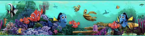 Cenefas De Colores Acuario Nemo 10mt X 10cm