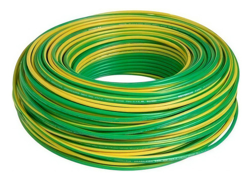 Cabo Flexível 4mm - 50 Metros - Verde Amarelo Brasileirinho