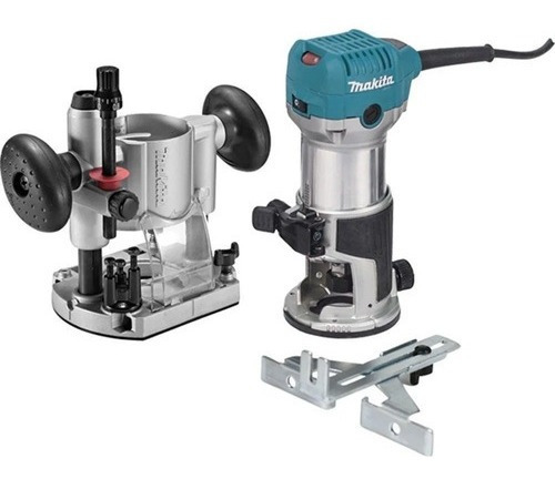 Fresadora Ruteadora 1/4'' 710w + Bases Makita Rt0700cx3