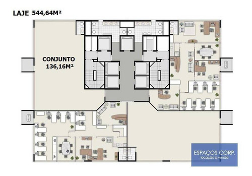 Imagem 18 de 18 de Meia Laje Corporativa Para Alugar, 408m² Por R$ 34.680/mês - Brooklin - São Paulo/sp - Cj1427