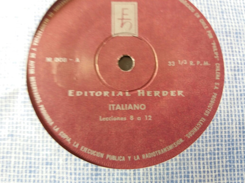 Vinilo Single Lecciones De Italiano Clases 8en Adelante V103