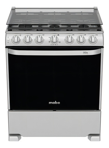 Estufa Piso Mabe 30 Inoxidable 6 Parrillas Dem7672cfix1 Color Plata/Negro Tipo de conexión Gas envasado