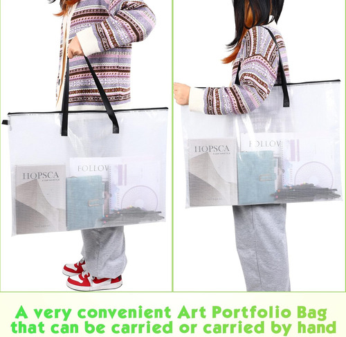 Bolsa Para Arte, 48x63 Cm + 5 Bolsas Para Útiles, 23x33 Cm