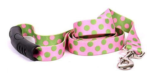 Brand: Yellow Dog Design Pink Green Polka Dot Ez-grip Leash