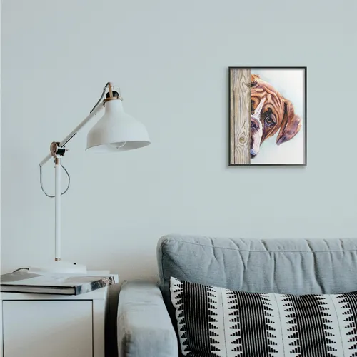Retrato Enmarcado De Cachorro Boxer 11 X 14 Pulgadas Stupe