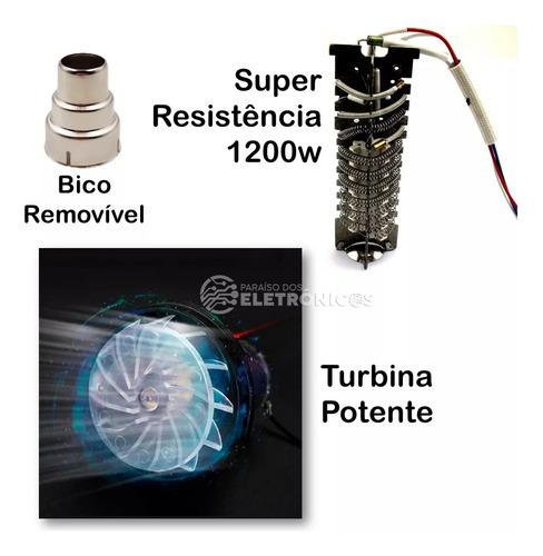 Soprador E Aquecedor 1200w Com Painel Digital 110v