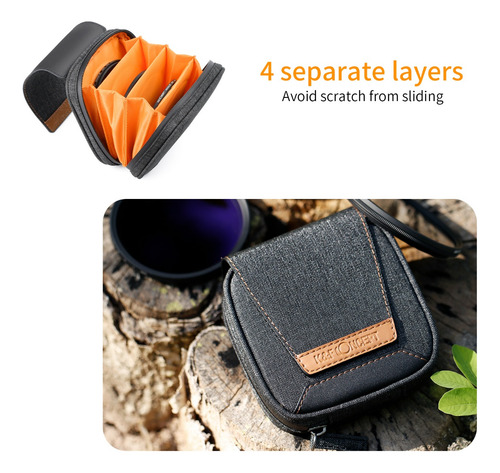 K&f 4 En 1 Funda Básica Para Filtros De Objetivo De Cámara