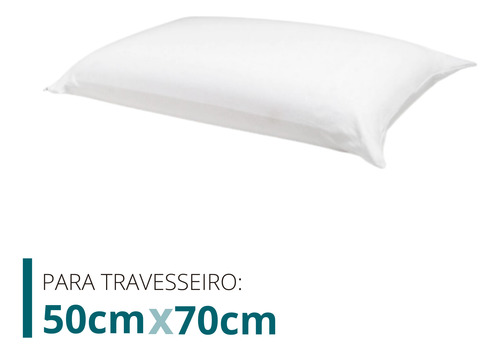 Capa Protetora De Travesseiro Antiviral 50x70cm Com Zíper