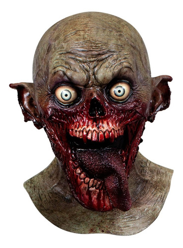 Máscara De Zombie Tongue Slasher Terror Sangre Halloween