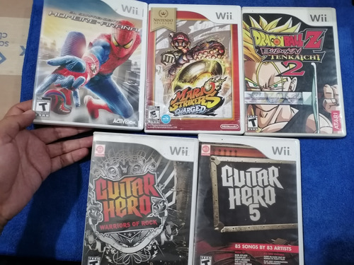 Wii Juegos Spiderman, Mario S, Db, Guitar Hero 5 Y Gh Wor