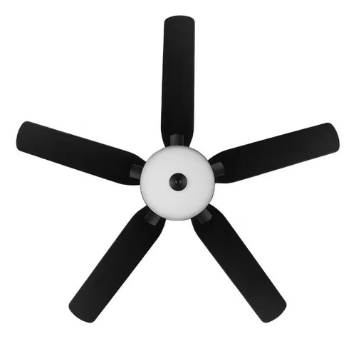Ventilador Techo 52 Pulgadas Luz Led Aspas Reversibles Cantidad De Aspas 5 Estructura Negro Aspas Negro / Cafe Diámetro 1.321 M
