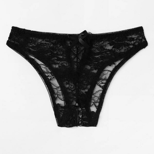 Braguitas De Encaje Floral Para Mujer, 1 Pieza, Sin Entrepie