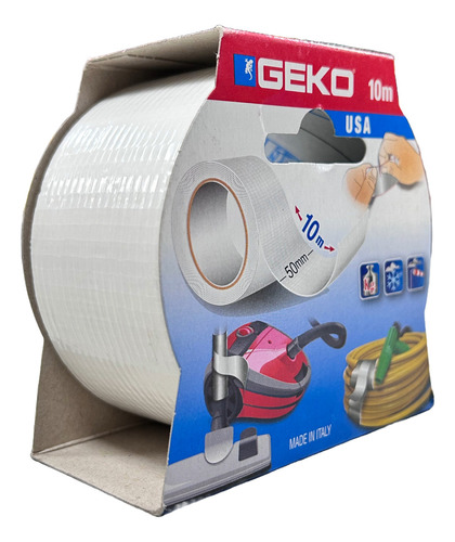 Geko Duct Tape cinta multiproposito 10m x 50mm color blanco