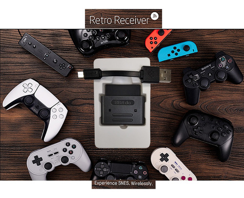 Receptor Retro Snes Adapta Controles Bluetooth 8bitdo Ps4 Xb