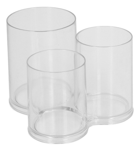A Cilindro Transparente De Recipiente De Maquiagem De